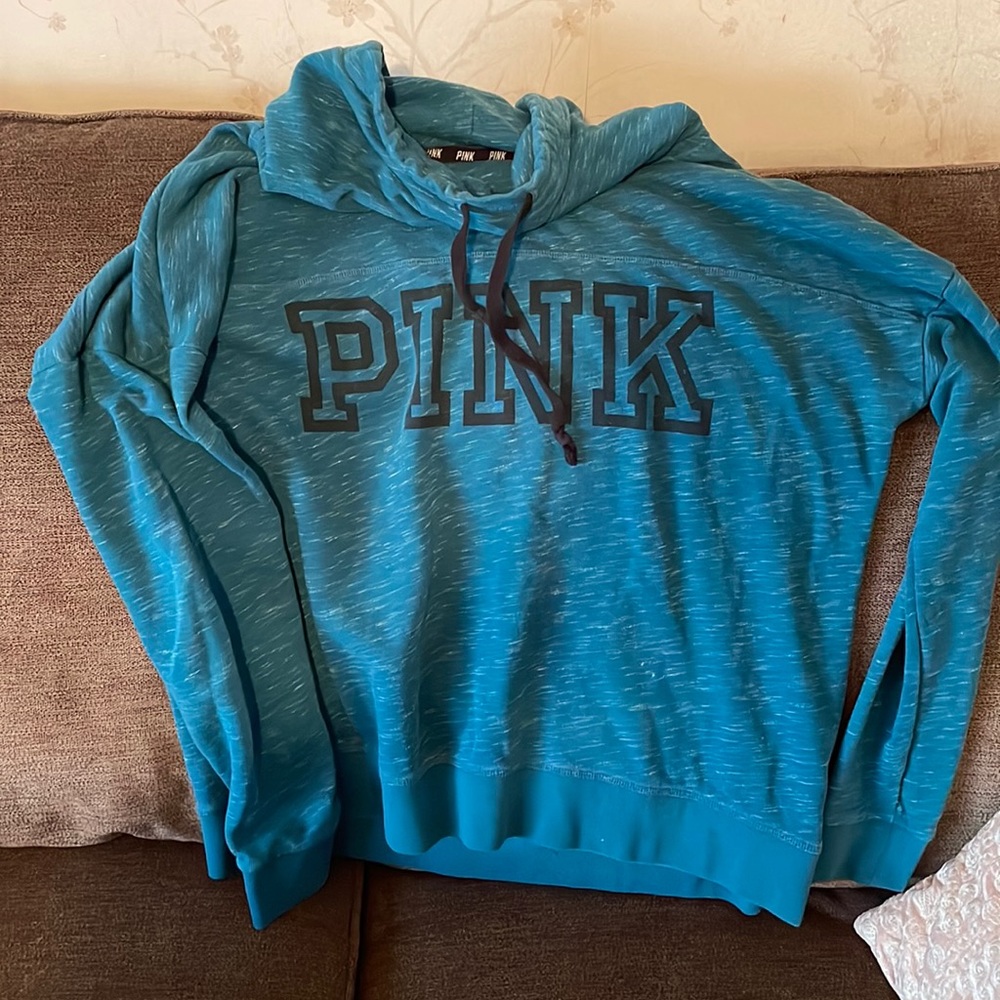Pink cowl neck sweatshirt